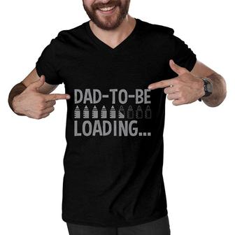 Dad To Be Loading Bottles Men V-Neck Tshirt | Mazezy