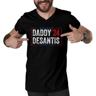 Daddy 2024 Desantis Make America Florida, Desantis 2024 Tee Men V-Neck Tshirt | Mazezy
