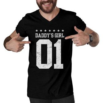 Daddy's Girl 01 Family Matching Women Daughter Father's Day Men V-Neck Tshirt | Mazezy