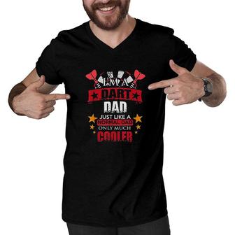Darts Dad Just Like A Normal Dad Men V-Neck Tshirt | Mazezy