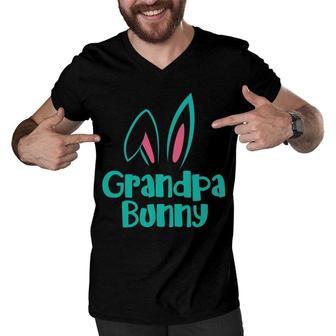 Easter Grandpa Bunny Men V-Neck Tshirt | Mazezy