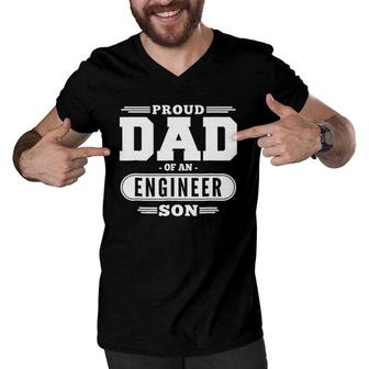 Engineer Son Proud Dad Industrial Electric Ohm Law Men V-Neck Tshirt | Mazezy
