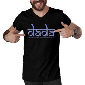 Father's Day Dada Papa Inspiration Role Model Best Friend Tee Men V-Neck Tshirt | Mazezy