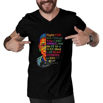 Fight For The Things You Care About Men V-Neck Tshirt - Seseable