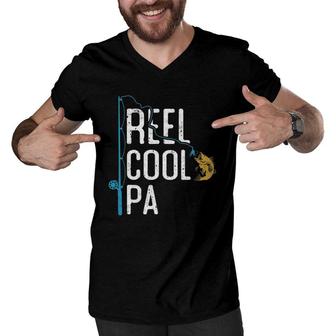 Fishing Reel Cool Pa Father’S Day Gift For Fisherman Pa Men V-Neck Tshirt | Mazezy