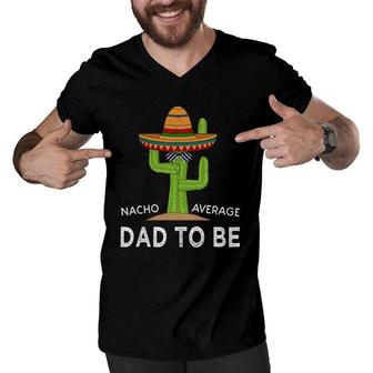 Fun Hilarious Father To Be Meme Saying Funny Dad To Be Men V-Neck Tshirt | Mazezy