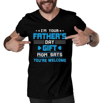 Funny Fathers Day I Am Your Fathers Day Gift Men V-Neck Tshirt | Mazezy