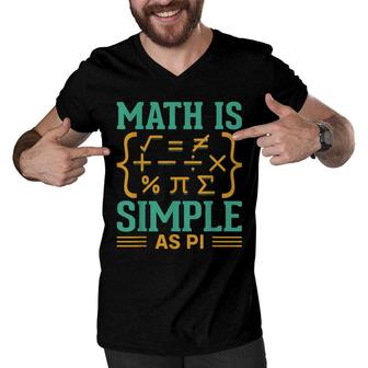 Funny Happy Pi Day 314 Symbol Fun Best Math Teacher Science Men V-Neck Tshirt - Seseable
