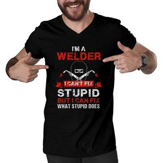Funny I'm A Welder Gift Welding Wedding Supplies For Men Dad Men V-Neck Tshirt | Mazezy