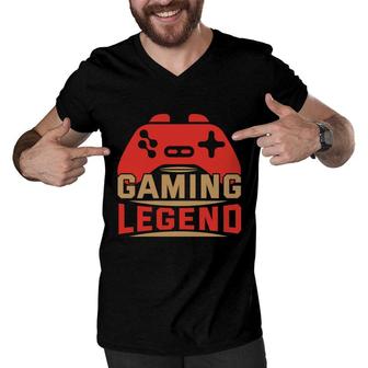Gaming Legend Gamer Video Games Gift Boys Nager Kids Video Game Lover Men V-Neck Tshirt - Seseable