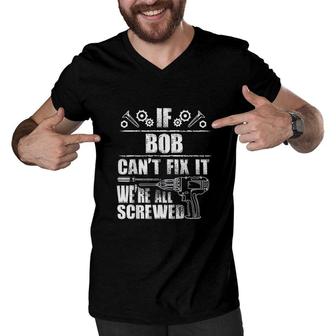 Gift Name Fix It Funny Birthday Personalized Dad Idea Men V-Neck Tshirt - Seseable