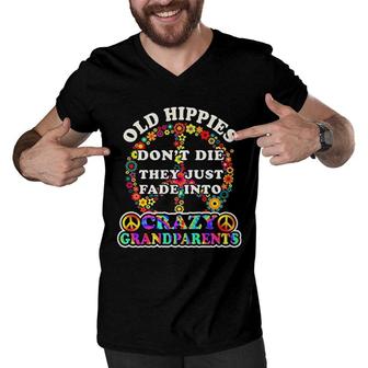 Grandparent Old Hippies Men V-Neck Tshirt | Mazezy