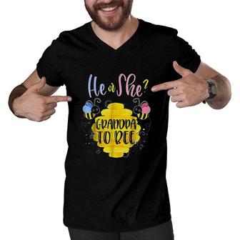 He Or She Grandpa To Bee Men V-Neck Tshirt | Mazezy