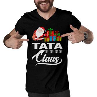Holiday 365 The Christmas Tata Claus Grandpa Men V-Neck Tshirt | Mazezy