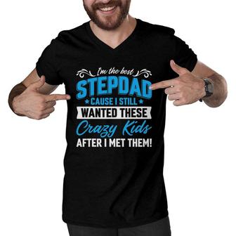 I'm The Best Stepdad Family Fathers Day Men V-Neck Tshirt | Mazezy