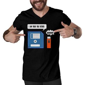 I'm Your Father Diskette Floppy Disk Usb Geek Computer Men V-Neck Tshirt | Mazezy