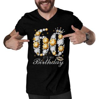 It's My 60Th Birthday Queen 60 Years Old Shoes Crown Diamond Men V-Neck Tshirt - Seseable