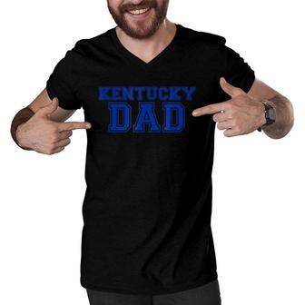 Kentucky Dad Tee Kentucky Souvenir Men V-Neck Tshirt | Mazezy