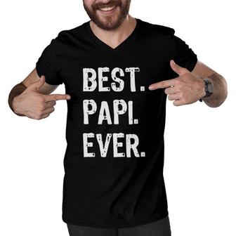 Mens Best Papi Ever Gift Father's Day Funny Men V-Neck Tshirt | Mazezy