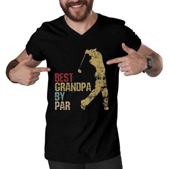 Mens Golfing Father's Day Golf Grand Daddy Golfer Men V-Neck Tshirt | Mazezy