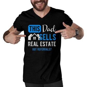 Mens Real Estate Agent Men Dad Funny Realtor Gift Men V-Neck Tshirt | Mazezy
