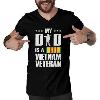 My Dad Is A Vietnam Veteran Men V-Neck Tshirt | Mazezy