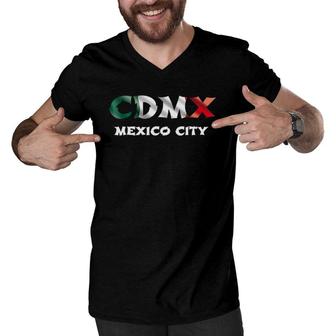 National Pride Cdmx Ciudad Mexico City Men V-Neck Tshirt | Mazezy
