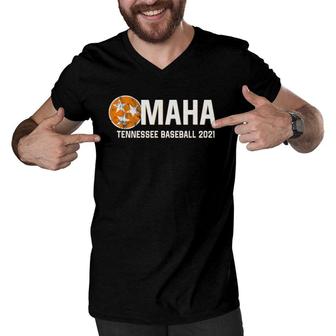 Omaha Bound Knoxville Tennessee Baseball Fan Daddy 2021 Ver2 Men V-Neck Tshirt | Mazezy