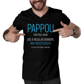Pappou Gift Like A Regular Grandpa Definition Cooler Tank Top Men V-Neck Tshirt | Mazezy