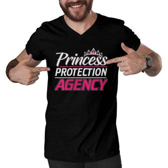 Princess Protection Agency For Fathers And Daughters Men V-Neck Tshirt | Mazezy