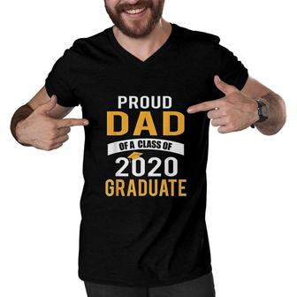 Proud Dad Of A Class Of 2020 Graduate Men V-Neck Tshirt | Mazezy