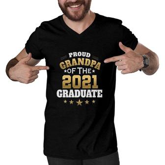 Proud Grandpa Of The 2021 Graduate Men V-Neck Tshirt | Mazezy