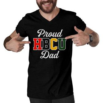 Proud Hbcu Dad Black College And University Father's Day Men V-Neck Tshirt | Mazezy