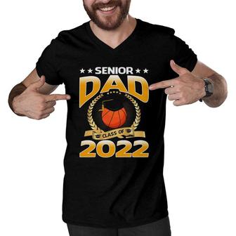 Senior Dad Class Of 2022 Basketball Men V-Neck Tshirt | Mazezy