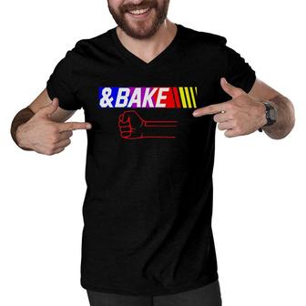Shake And Bake Funny Family Lover Dad Daughter Son Matching Men V-Neck Tshirt | Mazezy