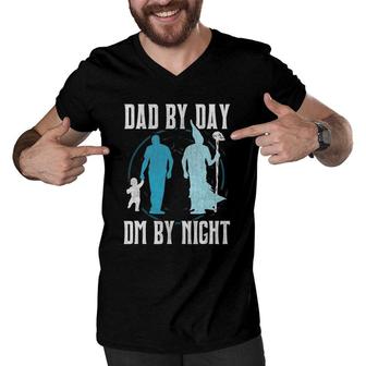 Tabletop Gaming Dad Rpg Role Playing Dm Father's Day Men V-Neck Tshirt | Mazezy