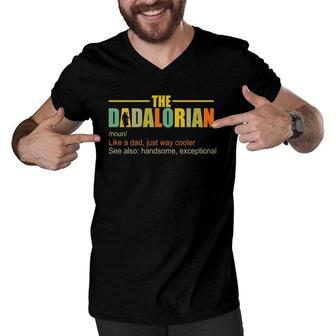 The Dadalorian Like A Dad Just Way Cooler Essential Men V-Neck Tshirt | Mazezy