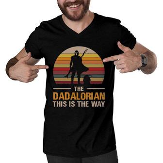 The Dadalorian Vintage Style Gift Essential Men V-Neck Tshirt | Mazezy