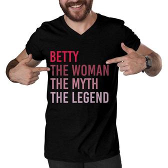 The Woman Myth Legend Personalized Name Birthday Gift Color Men V-Neck Tshirt - Seseable