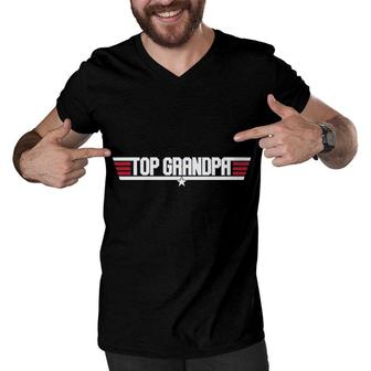 Top Grandpa Men V-Neck Tshirt | Mazezy