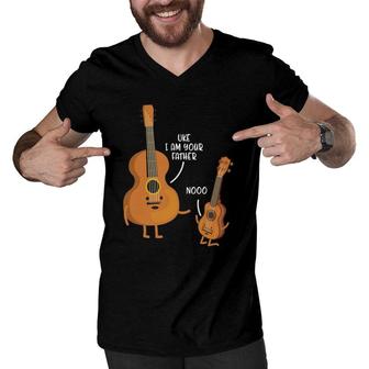 Uke I Am Your Father Funny Dad-Dy Papa Father's Day Gift Idea Men V-Neck Tshirt | Mazezy