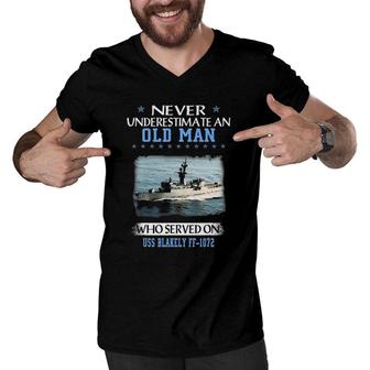 Uss Blakely Ff-1072 Veterans Day Father Day Men V-Neck Tshirt | Mazezy