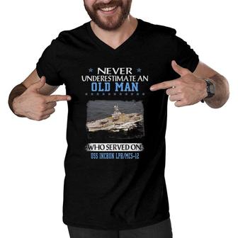 Uss Inchon Lph Mcs-12 Veterans Day Father's Day Men V-Neck Tshirt | Mazezy