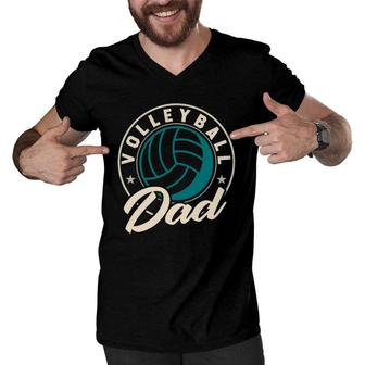 Volleyball Dad For Beach Sports Player And Volleyball Dad Men V-Neck Tshirt | Mazezy