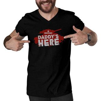 World Of Tanks Father's Day Men V-Neck Tshirt | Mazezy