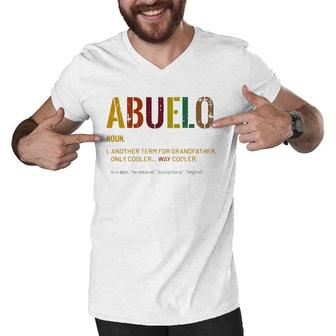 Abuelo Definition Spanish Grandpa Father's Day Grandfather Men V-Neck Tshirt | Mazezy AU