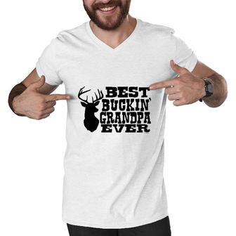 Best Bucking Grandpa Ever Men V-Neck Tshirt | Mazezy