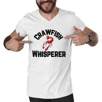 Crawfish Whisperer Funny Crayfish Crawdad Mudbug Men V-Neck Tshirt | Mazezy