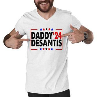 Daddy'24 Desantis Make America Florida Men V-Neck Tshirt | Mazezy