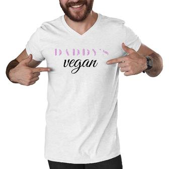 Funny Daddy's Vegan Vegetarian Lgbt Gay Pride Gift Men V-Neck Tshirt | Mazezy